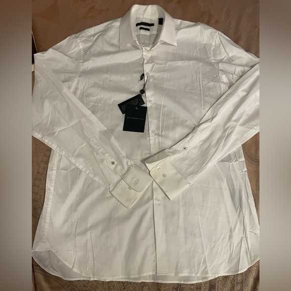 John Varvatos Modern White Dress Shirt Sz 16.5 - Picture 4 of 9